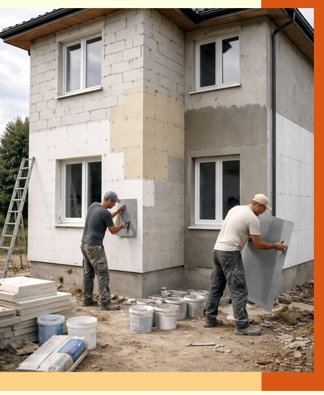 Утепление дома из газобетона в Чернушке от 4266 руб./м² — заказать у ТепломастерЧрш